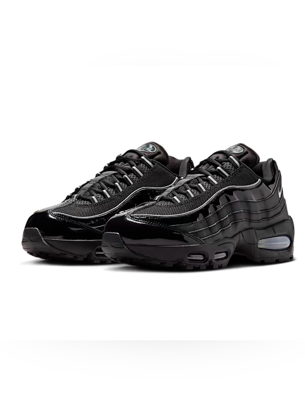 Nike Air Max 95 Big Bubble Womens Black Metallic Silver Running Sneakers Size 5